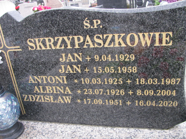 Zdzisław Skrzypaszek 1951 Oświęcim parafialny - Grobonet - Wyszukiwarka osób pochowanych