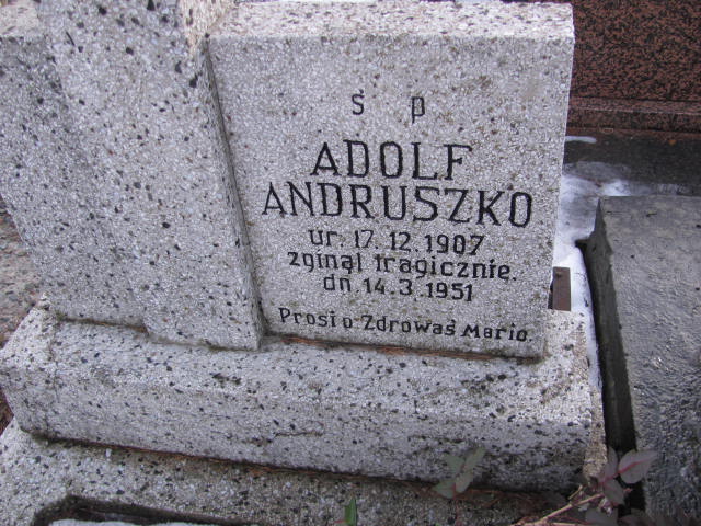 Adolf Andruszko 1907 Oświęcim - Grobonet - Wyszukiwarka osób pochowanych