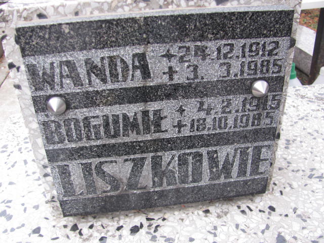 Wanda Liszka 1912 Oświęcim - Grobonet - Wyszukiwarka osób pochowanych